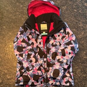 Roxy Black and Pink Patterned Jacket